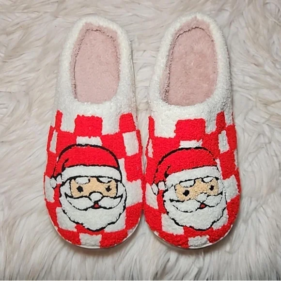 🎅🎅Santa Checkered Christmas Slippers🎅🎅 - Picture 3 of 9